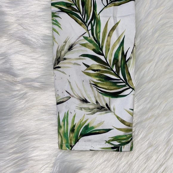7 For All Mankind Ankle Skinny Tropical Palm Tree Print Jeans 🌴 Size 0 - Picture 7 of 9